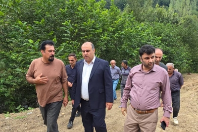 بازدید فرماندار لنگرود از طرح های عمرانی و زیرساختی روستاهای بخش اطاقور